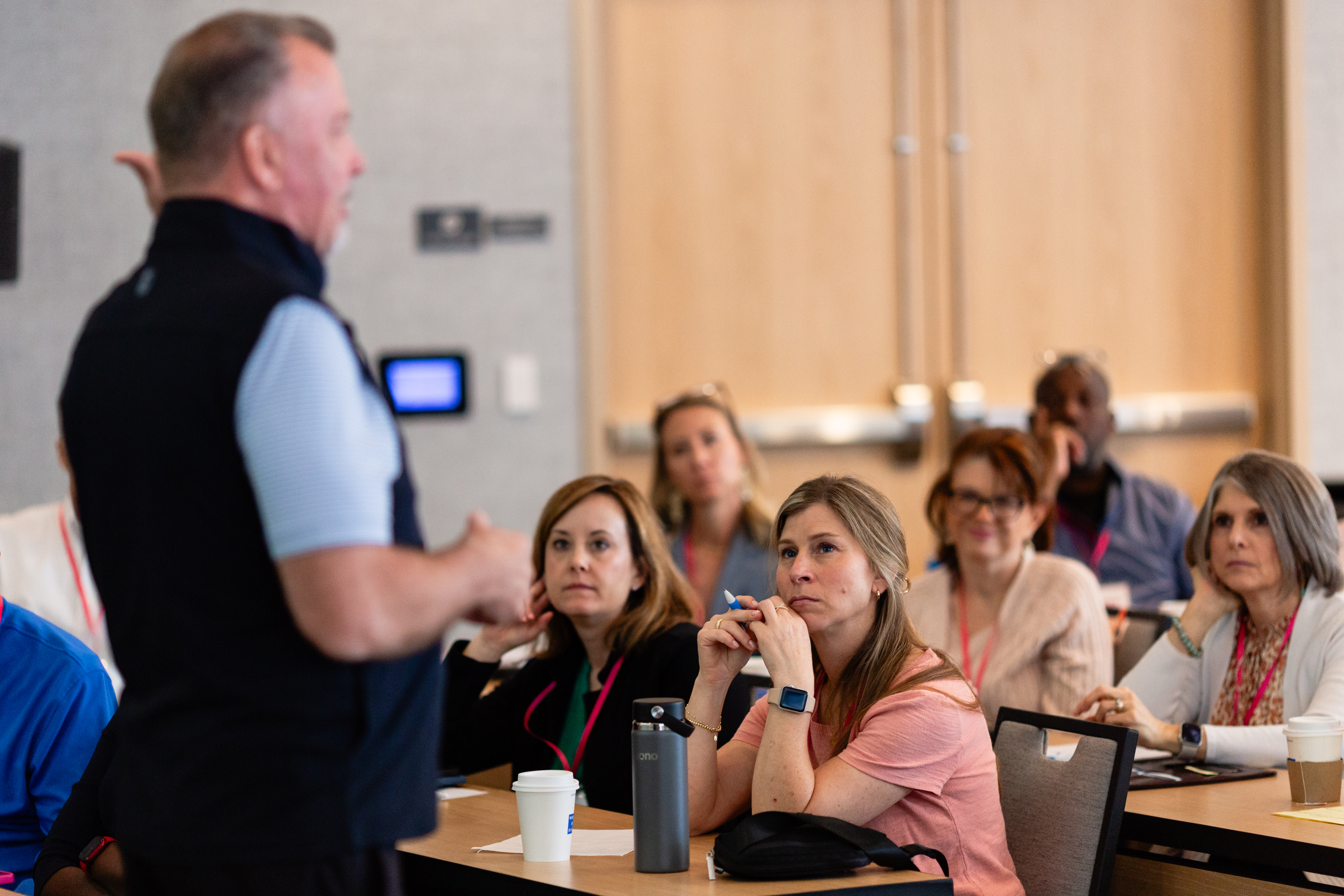 SONO leadership audience engaged in a development session